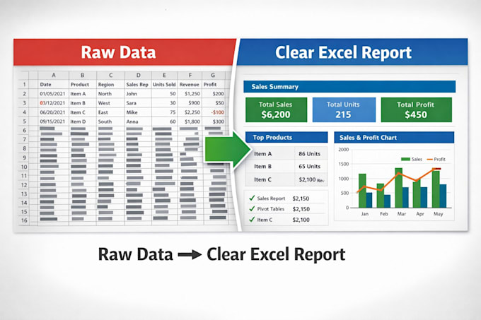 be your excel virtual assistant for reports and profit analysis