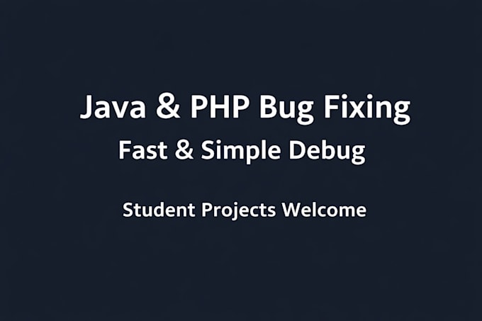 fix bugs and debug java or PHP code