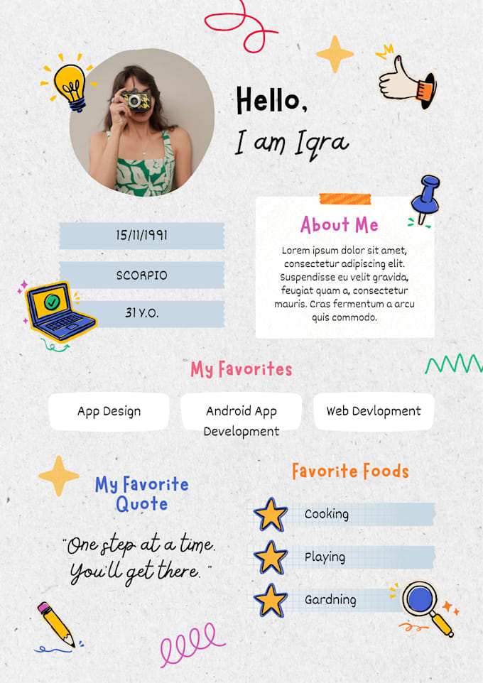 create a professional resume and CV design