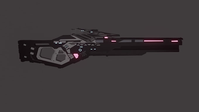 3d model game ready sci fi weapons and hard surface props