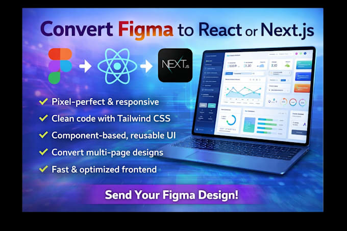 convert figma to react or nextjs