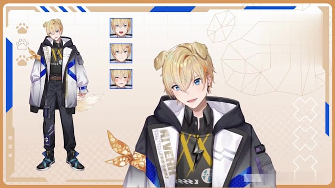 design and rigging live 2d vtuber model in anime style