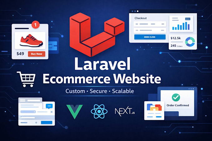 build a custom laravel ecommerce website