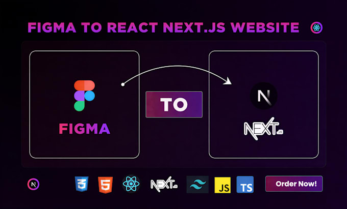 convert figma to next js or react js responsive website with typescript