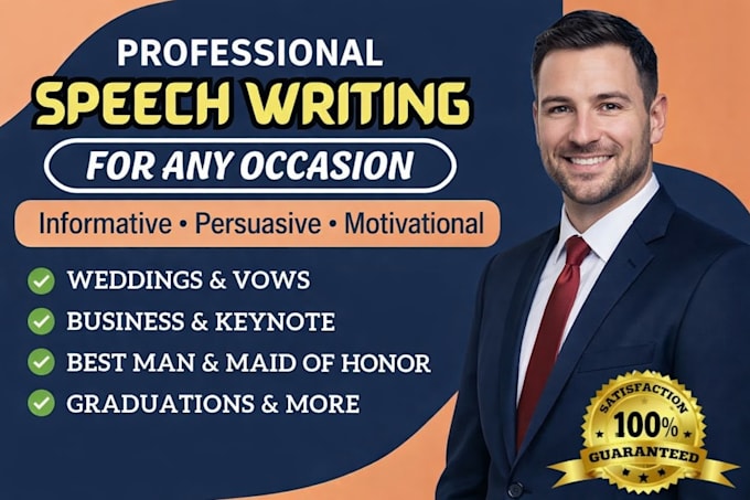 write a professional, engaging speech for any occasion