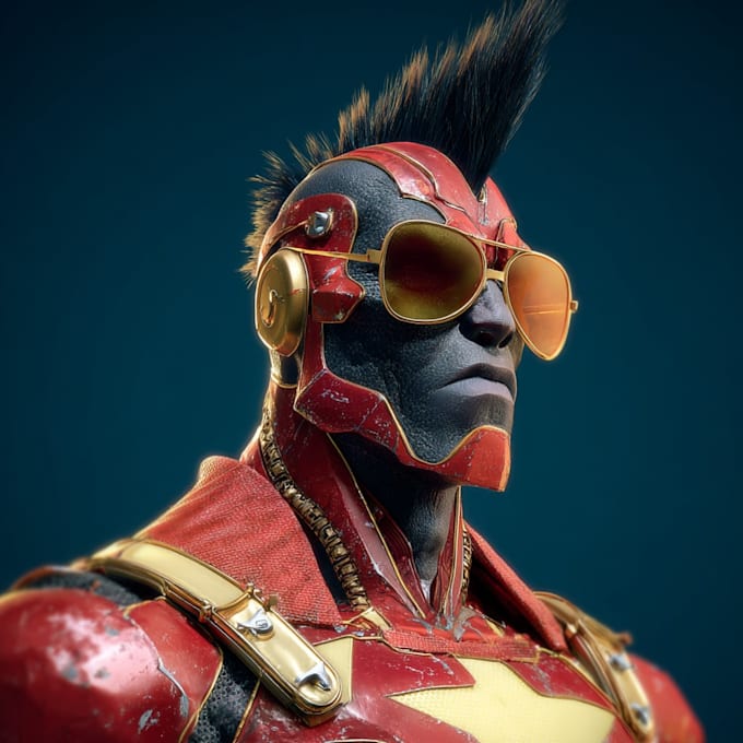 do a custom superhero character in my hero style