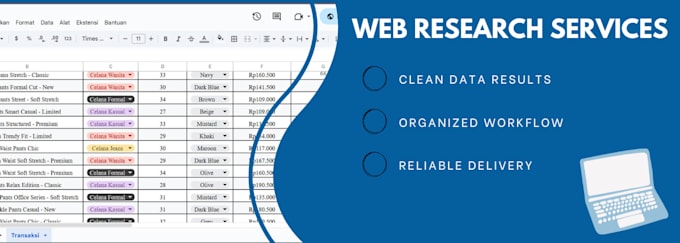 do web research and data collection in google sheets