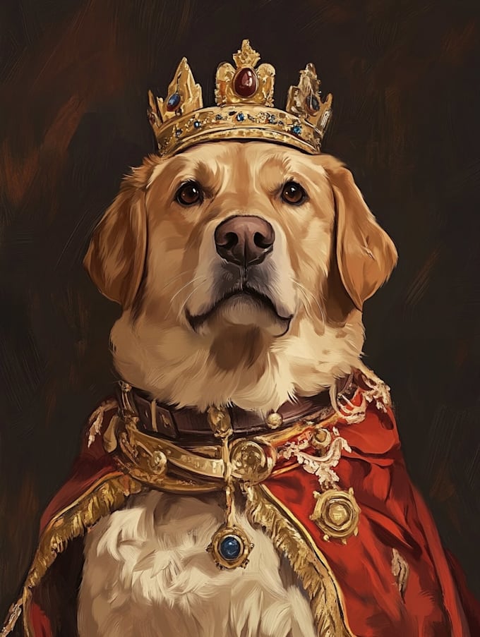 draw a cute pet, cat, dog portrait