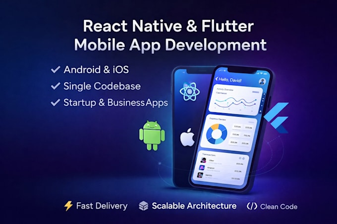 build high performance mobile apps using react native or flutter