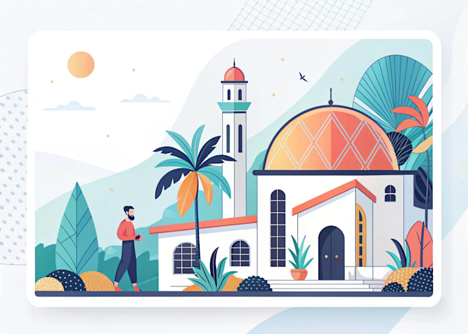 design modern flat 2d illustration for website