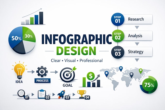 Design clean and professional infographics for business presentations ...