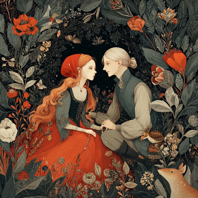 draw fairy tale illustration for your project