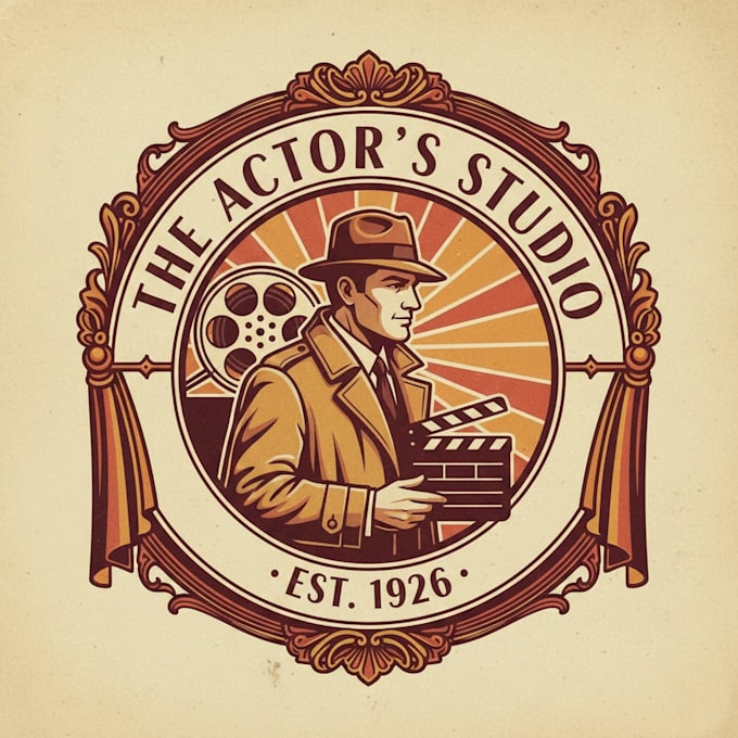 design a classic vintage actor logo