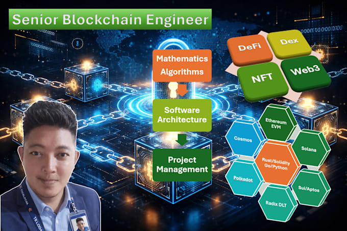 develop dapp, defi, nfts in solana, sui, evm