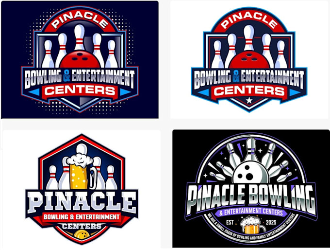 make modern luxury bowling logo design