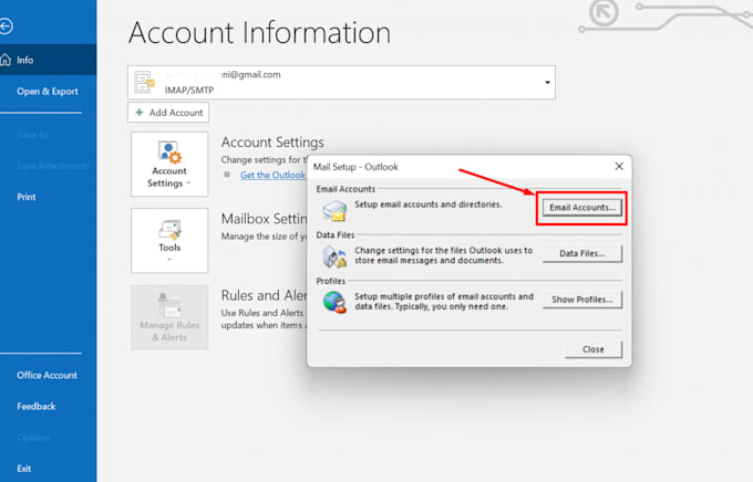 fix any email problem, outlook, gmail, domain emails