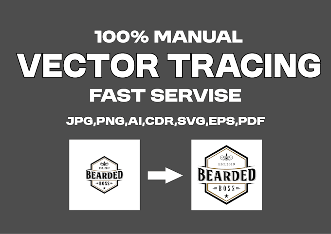 do vector tracing, logo to vector, image or sketch to vector