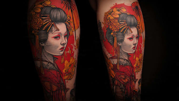 draw amazing japanese oriental tattoo