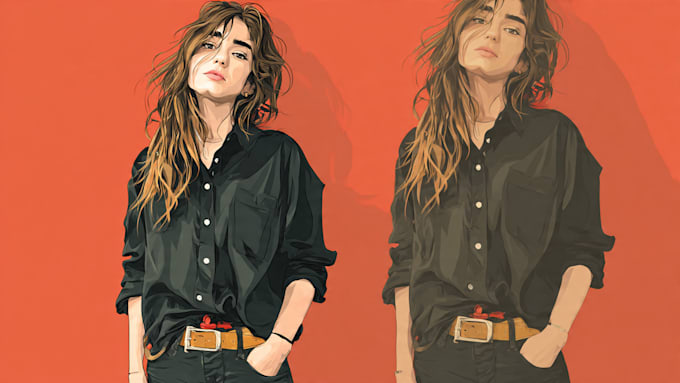draw your amazing realistic vector portrait
