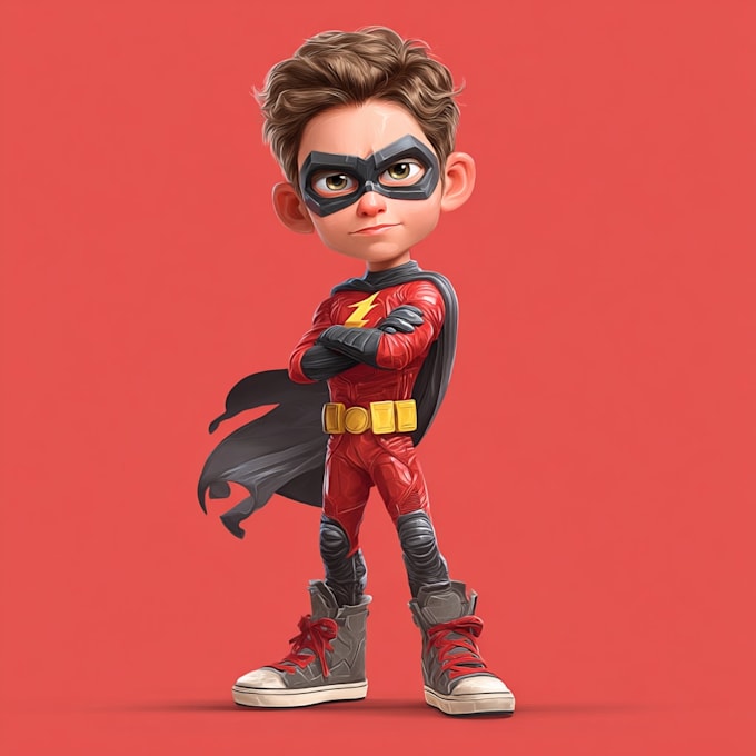 illustrate superhero character art