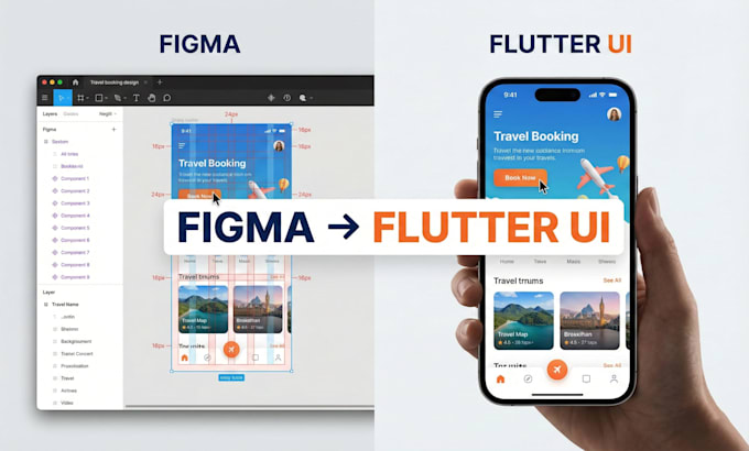 convert figma UI to clean flutter code