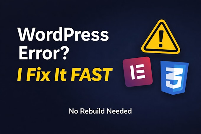 fix wordpress CSS, HTML and elementor bugs fast