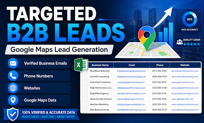 build targeted b2b leads from google maps with emails and phone numbers