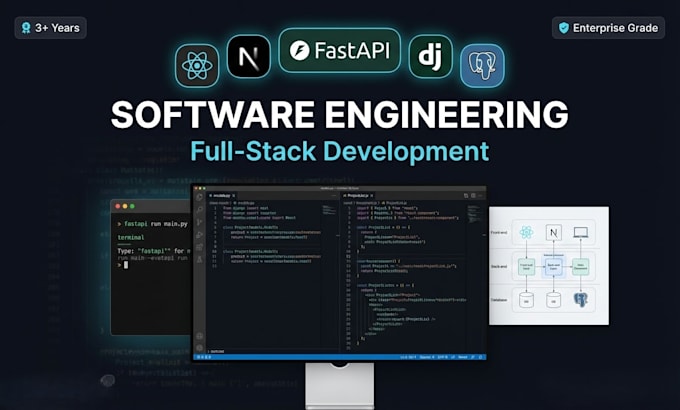 provide software engineering services with fastapi django and nextjs