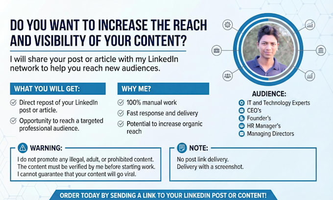 repost your content with linkedin audience