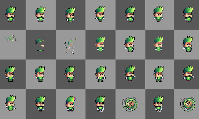 make 2d pixel art sprite sheet pixel art character pixel sprite sheet animation