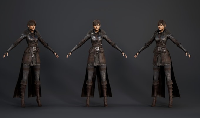 sculpt3d game character,custom avatar model,uv mapping,ue 5,VR ready characters