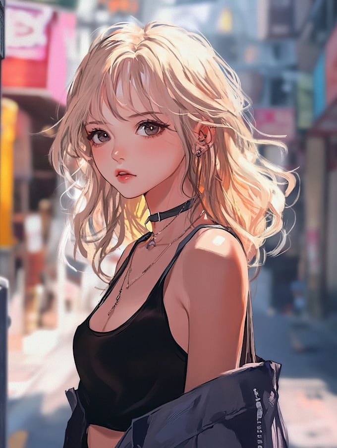 Draw anime art reference character sheet design by Belenmedinas | Fiverr