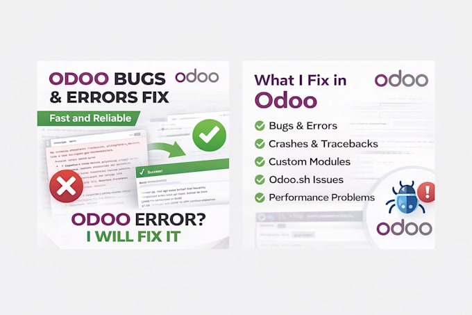 odoo bugs errors and crashes