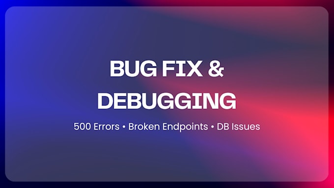 Fix fastapi and flask bugs in your python backend by Fatimafdev | Fiverr