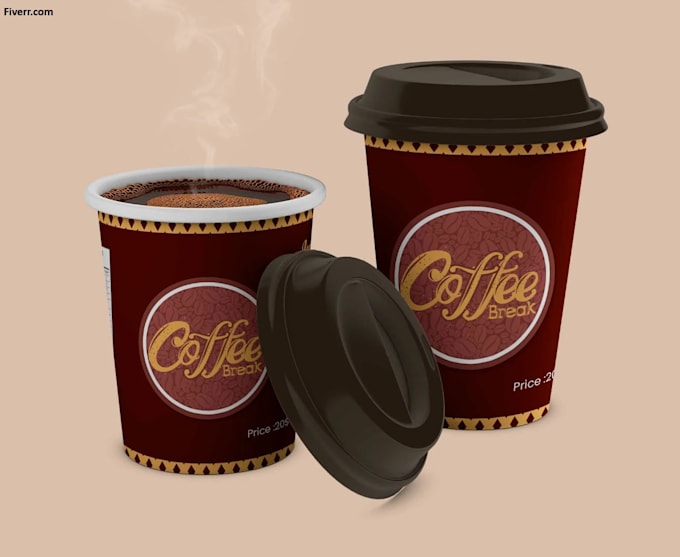 create a custom coffee mug design or coffee cup design