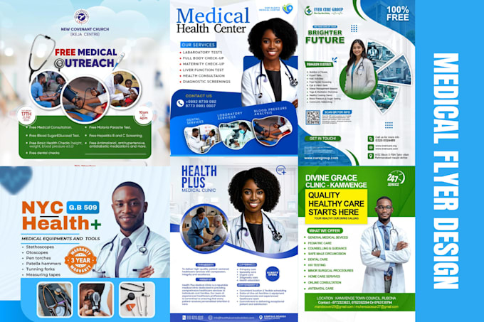 design medical flyer, healthcare flyer, homecare flyer, brochure design