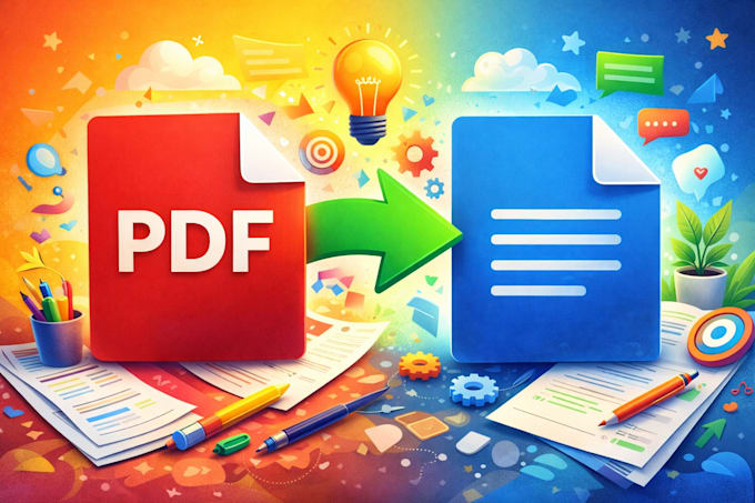 convert PDF to editable word and clean formatting
