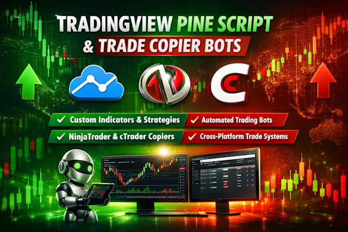 code trader copier  bot or tradingview pinescript on mt5, ctrader or ninjatrader