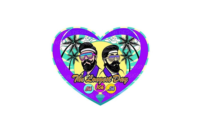 design longest day 5k medal logo