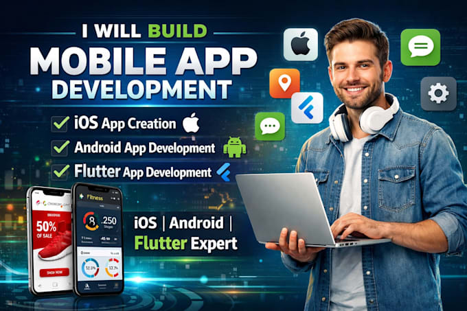 build mobile app development ios android app creation flutter app dev