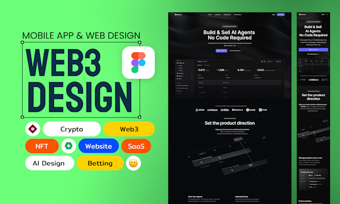 design modern web3 UI UX in figma for crypto and dapps