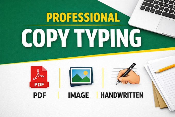 do fast and accurate copy typing from PDF, image or handwriting