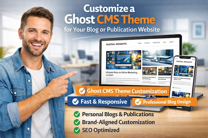 Customize ghost cms theme for your ghost blog website by Maryy_opee ...