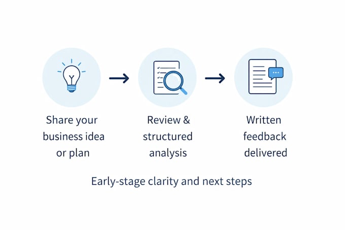 review your business plan and provide clear feedback