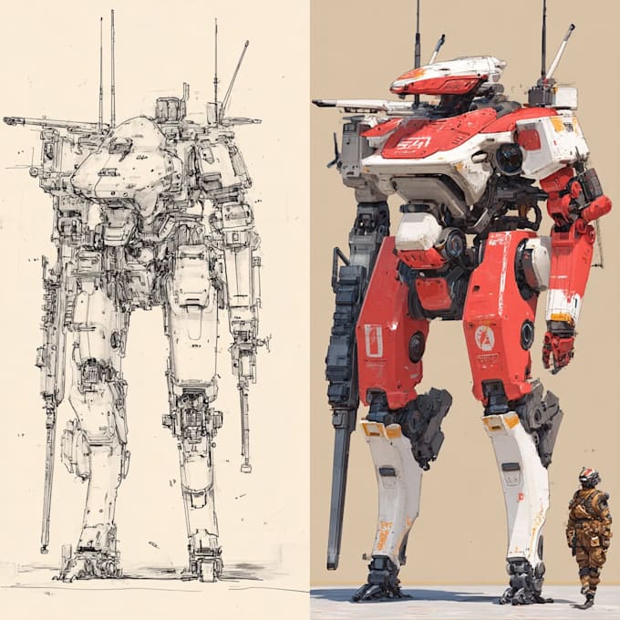 design cute robot character or mascot