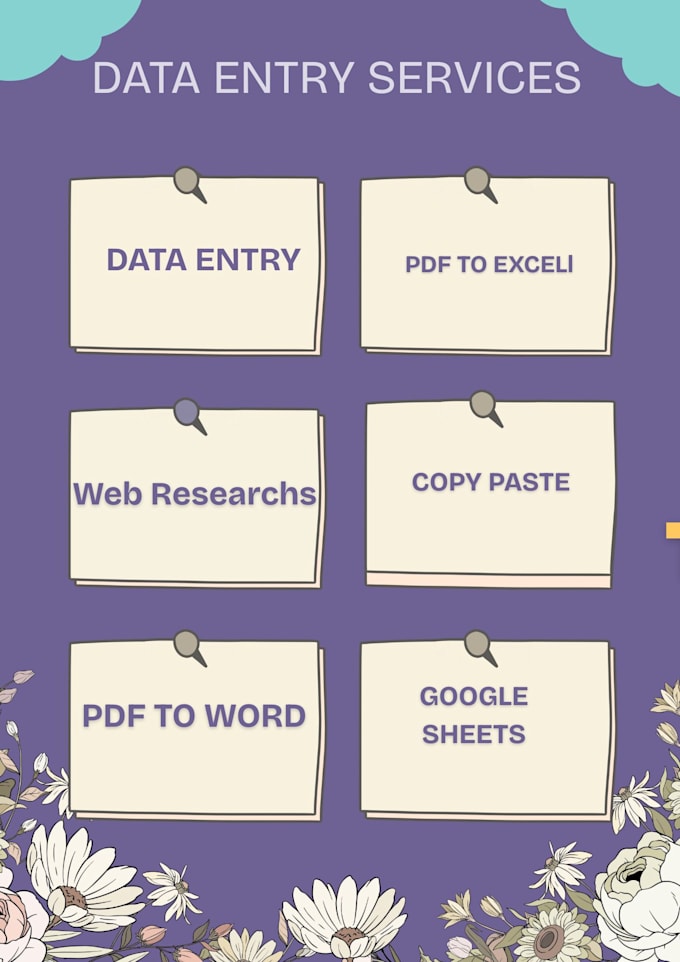 accurate data entry, PDF to excel, web researc, copy paste