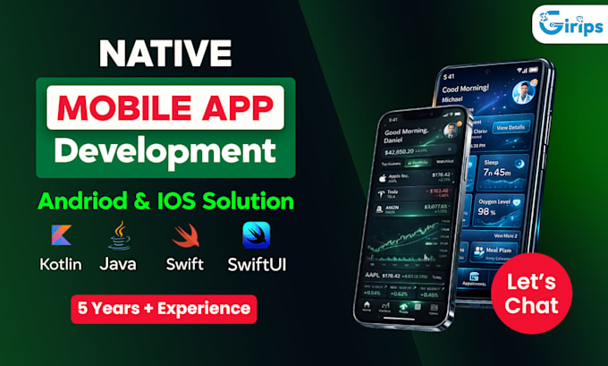 develop native ios and android app