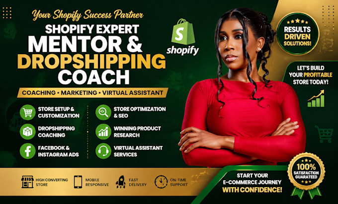shopify dropshipping mentor shopify coaching, marketing virtual assistant