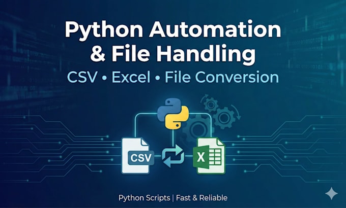 automate tasks using python and handle CSV or files
