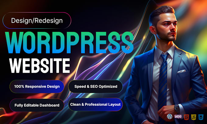 design a clean, responsive wordpress website
